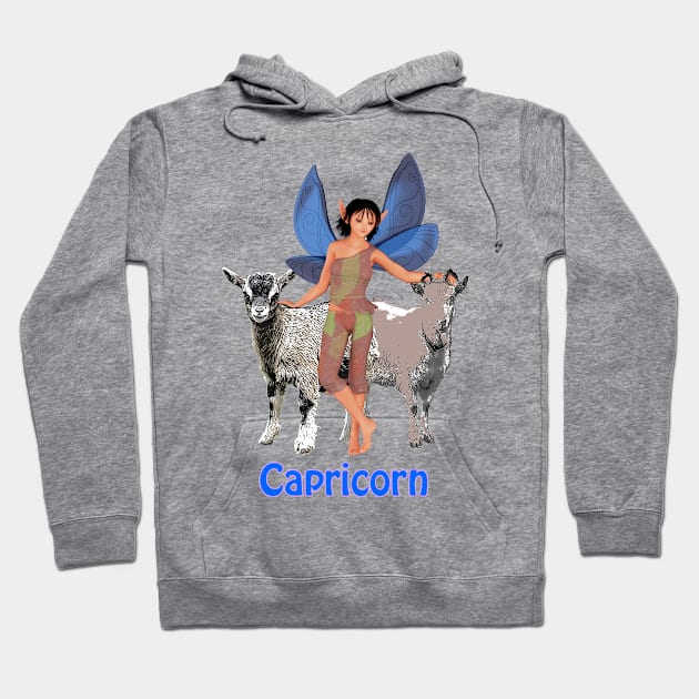 Capricorn woman girl fairy faerie elf goat zodiac horoscope Hoodie by Fantasyart123